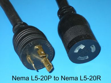 NEMA L5-20P To NEMA L5-20R